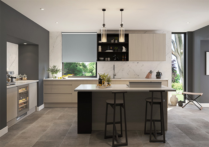 Lycia (FR Blackout), Angora Grey - Twist&Fit Roller Blind - Image 8